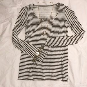 ‼️CCO‼️Ann Taylor Long Sleeve Stripe Tee